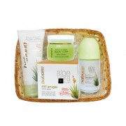 Babaria Aloe cesta regalo (crema facial antiarrugas+crema manos+deo rollon)