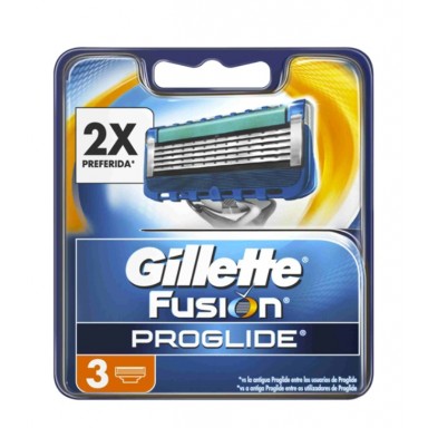 Gillette Fusion Proglide Recambios 3 Uds.