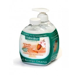 palmolive jabon leche & almendras 300 ml. c/dosificador + recambio
