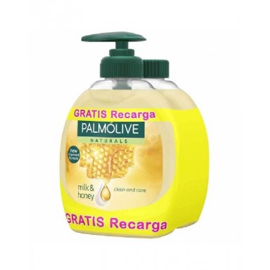 Palmolive Jabón leche y miel 300 ml. dosificador + recambio