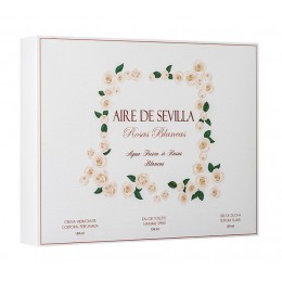 Aire de Sevilla Rosas Blancas edt 100 ml vapo + gel 150 ml + crema cuerpo 150 ml