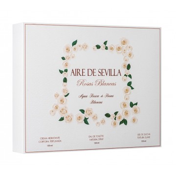 Aire de Sevilla Rosas Blancas edt 100 ml vapo + gel 150 ml + crema cuerpo 150 ml