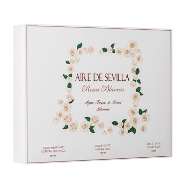 Aire de Sevilla Rosas Blancas edt 100 ml vapo + gel 150 ml + crema cuerpo 150 ml