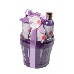 Perfumanía set baño Lavanda Francesa cesta de bambú (5 piezas) ref.MK817207