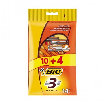 Bic Sensitive Maquinilla de Afeitar Desechable 10+4 uds