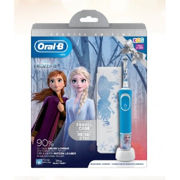 oral-b vitality cepillo electrico pack kids(cepillo Frozen + funda viaje Frozen)
