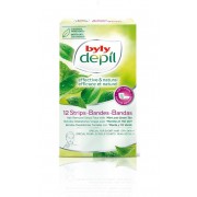 Byly banda depilatoria facial menta y té verde 12 uds