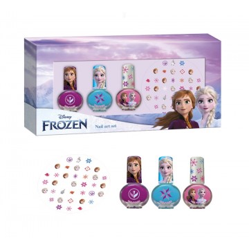 Frozen II estuche esmaltes de uñas + pegatinas