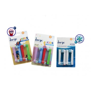 Lov'yc action clean Recambio cepillo electrico 4 Uds.