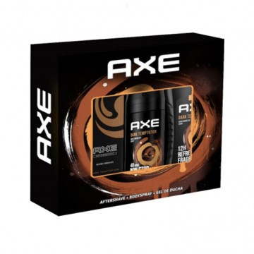 axe pack dark temptation desodorante spray 150ml+after shave 100ml+gel 250 ml