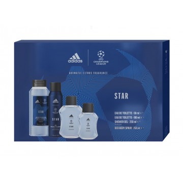 Adidas men UEFA Champions League edt 100vapo+gel 250ml+edt 50ml+deo 150ml