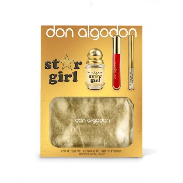 Don Algodon Star Girl bolso (edt 30ml + brillo de labios + eyeliner con brillo)