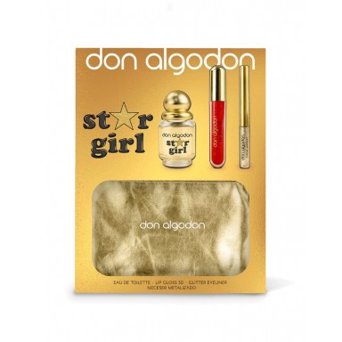 Don Algodon Star Girl bolso (edt 30ml + brillo de labios + eyeliner con brillo)