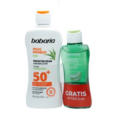 Babaria bronceador 200 ml leche piel sensible F-50