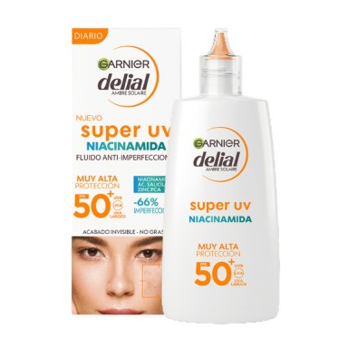 Delial 40 ml fluido facial anti-imperfecciones niacinamida spf 50+