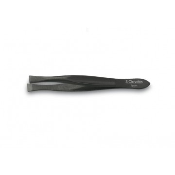 3 claveles pinza depilar ancha 8 cm negra r12217