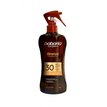 Babaria bronze bronceador 200 ml aceite de coco pistola F-30