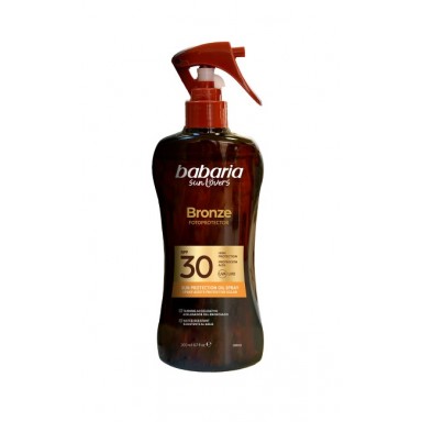 Babaria bronze bronceador 200 ml aceite de coco pistola F-30