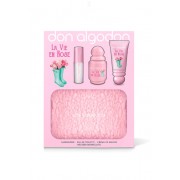 Don Algodon La Vie en Rose neceser (edt 30ml + crema manos + iluminador)