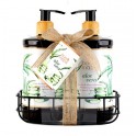 bon-matin-bandeja-de-metal-jabon-400ml-hidratante-400ml