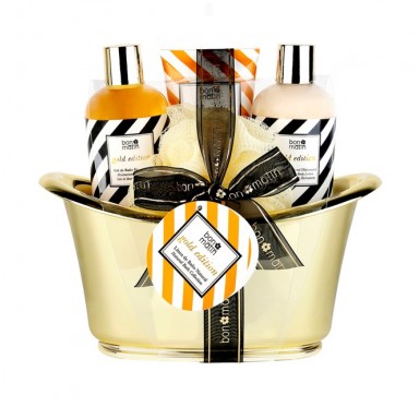 Bon Matin Set ba&ntilde;o dorado (gel+loci&oacute;n+espuma+crema)